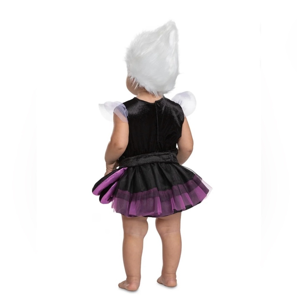 Halloween Costume Disney Villains Ursula Girls 3T/4T NWT Black/Purple/Gold Dress - Picture 2 of 8